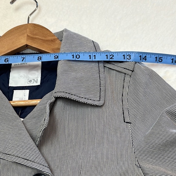Old Navy Beige Striped Pea Coat - Picture 13 of 16